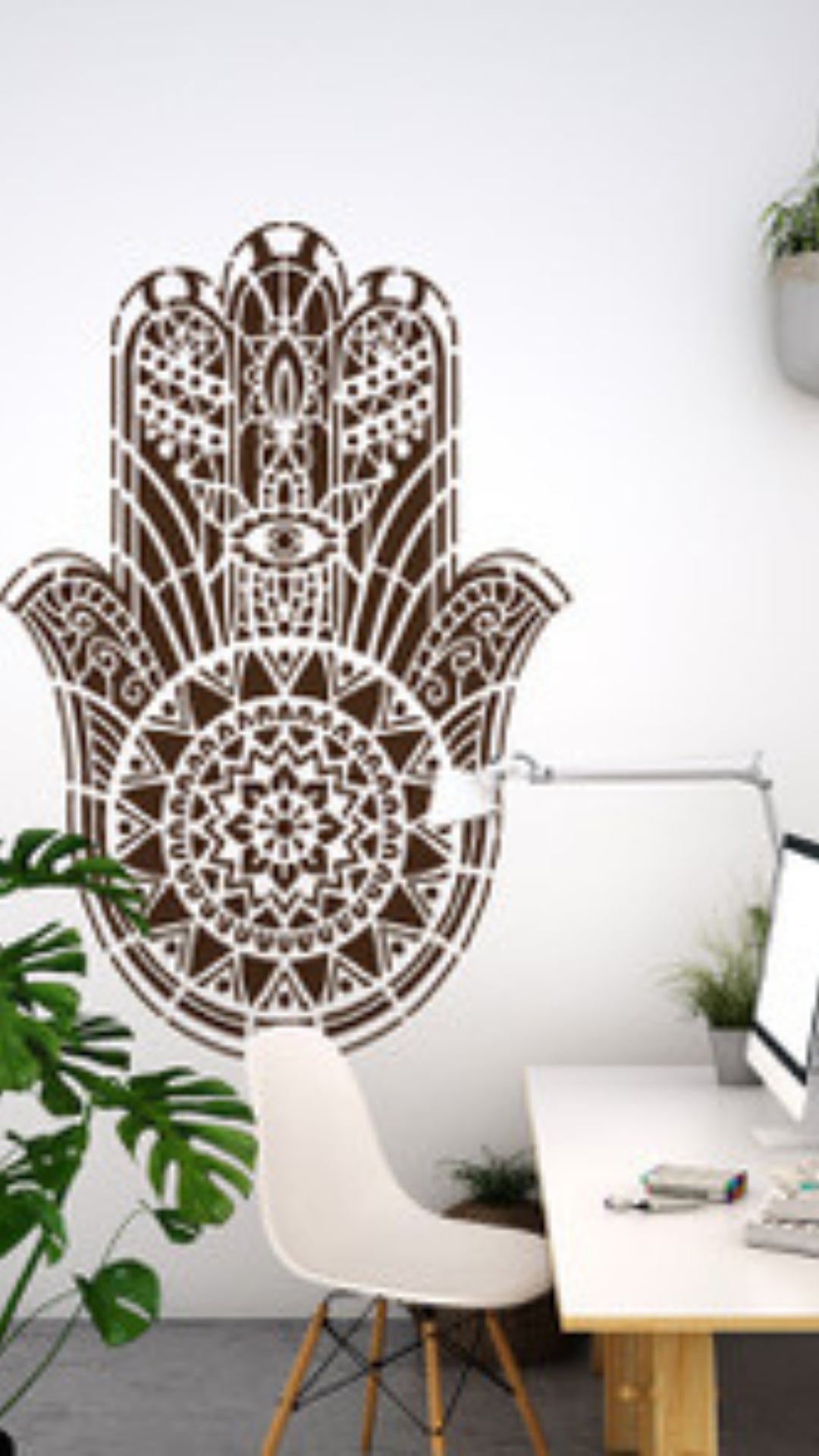 Hand of Fatima - XL Mandala Stencil - 130 x 90 cm