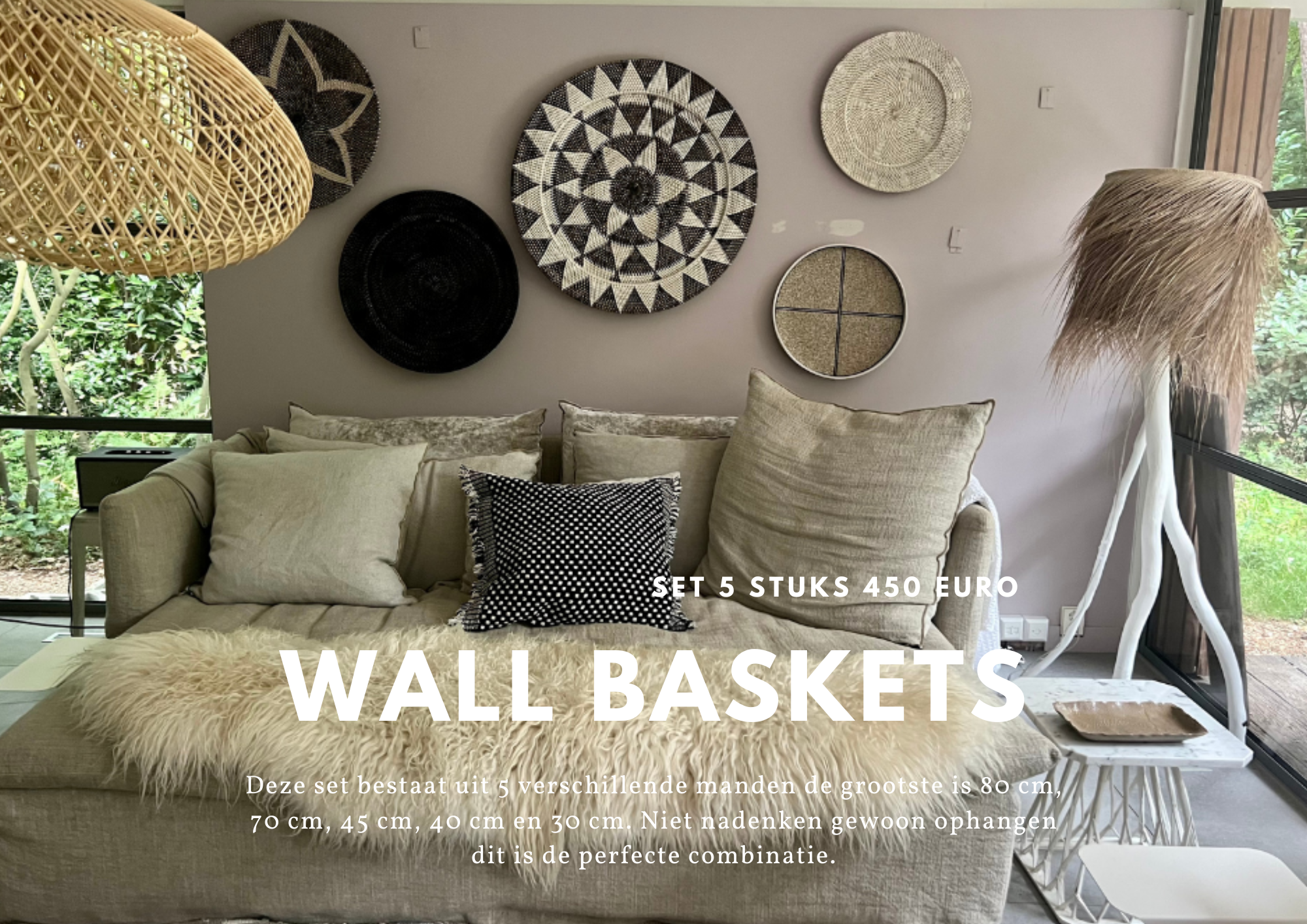 Wall Basket Set XL - 5 pieces