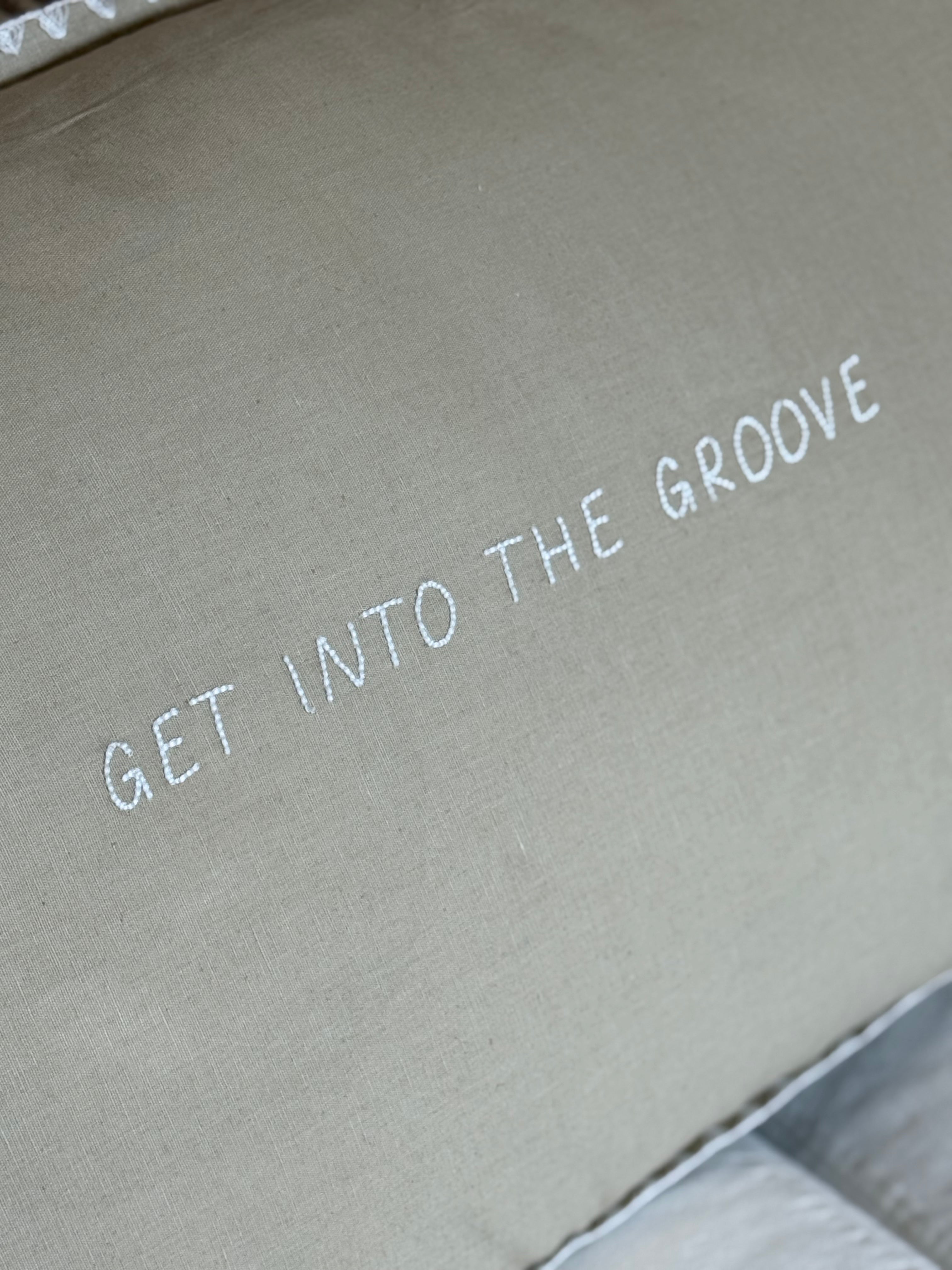 Linnen Pillow + Filling | Get Into The Groove | Natural