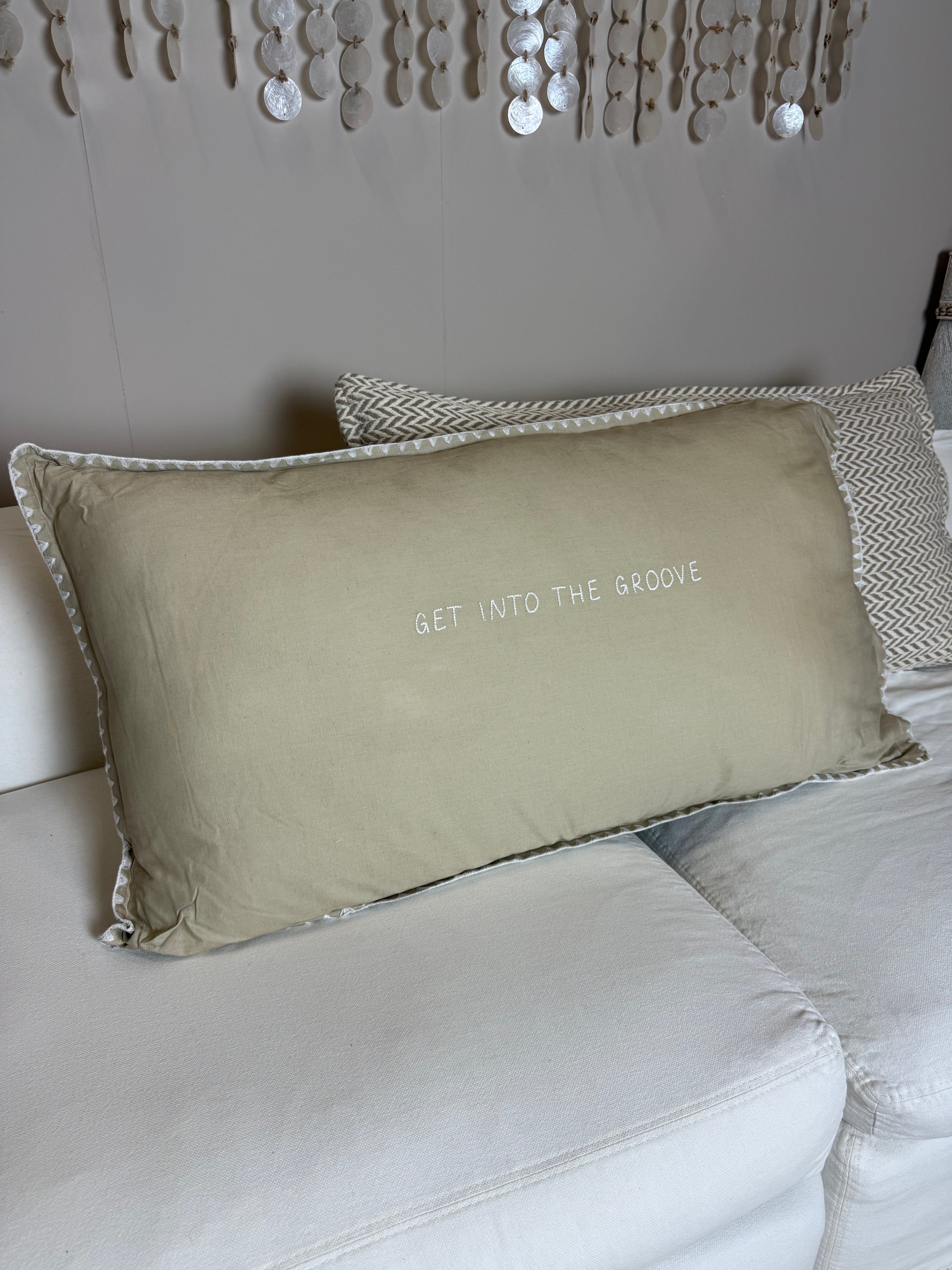 Linnen Pillow + Filling | Get Into The Groove | Natural