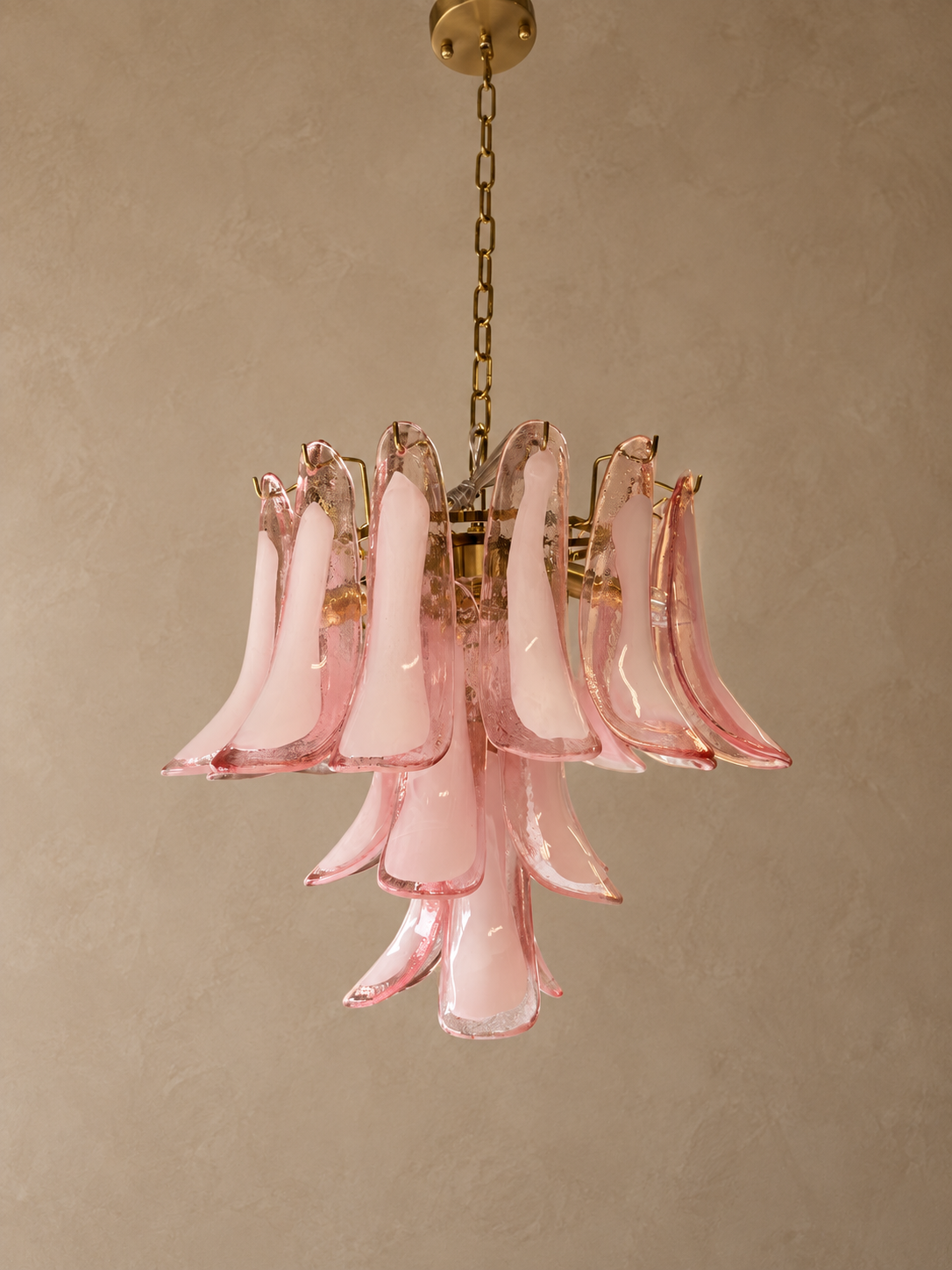 Ciao Pinky · Handgeblazen glazen hanglamp in Murano-stijl · blauw· 45 × 45 cm