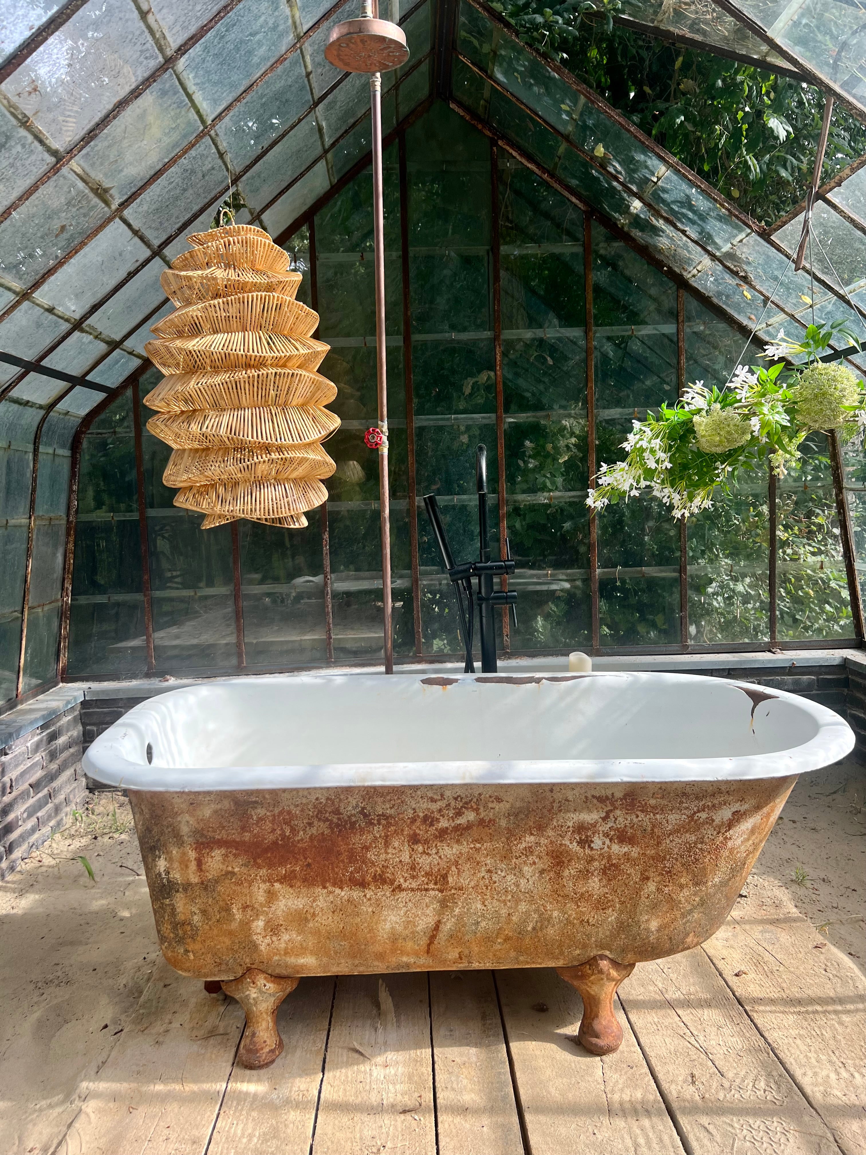 Organische rotan lamp - 85 cm - natuurlijke kleur