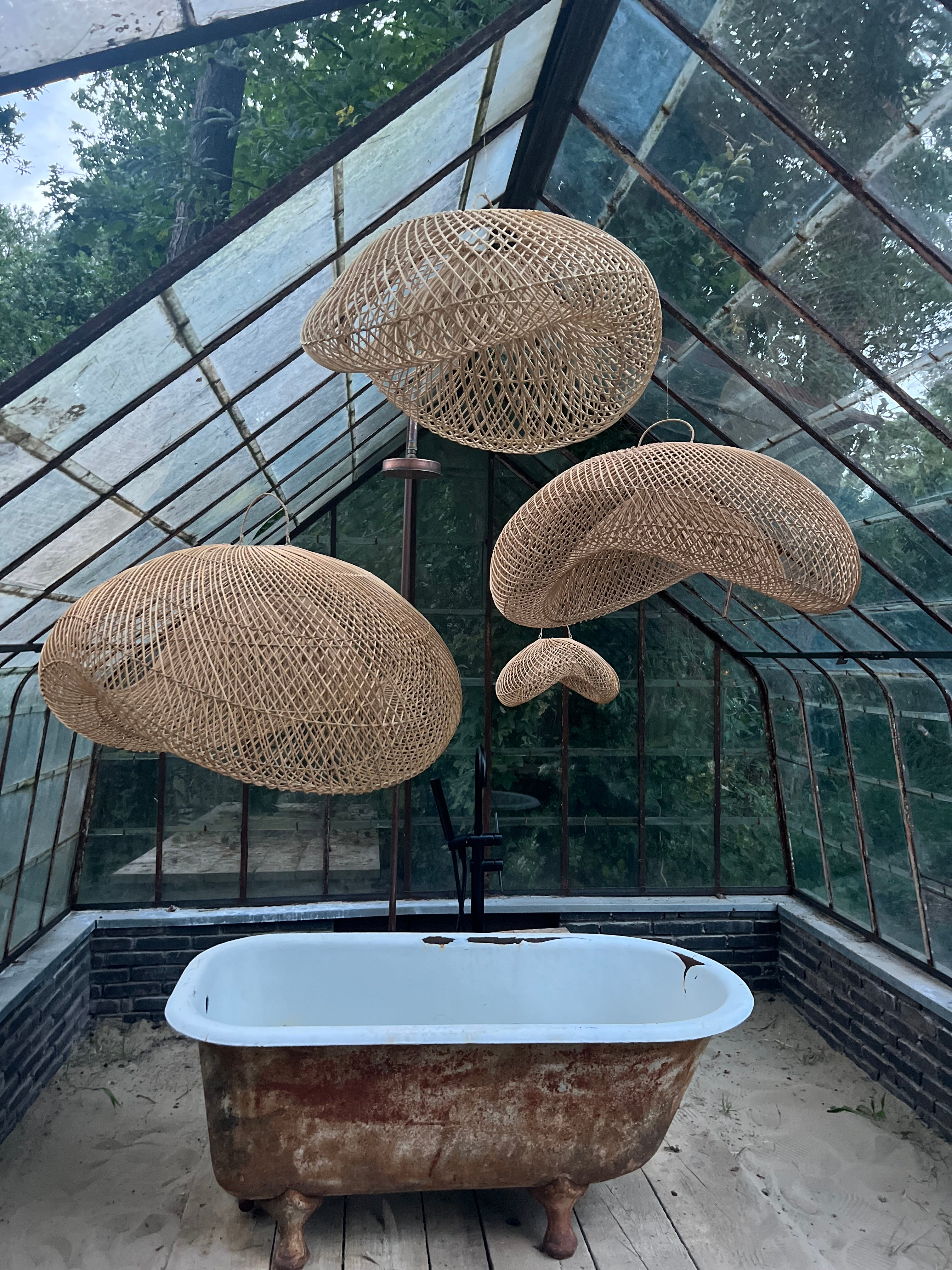 XL Handcrafted Rattan Lamp - Cloud | Natural | 150 cm