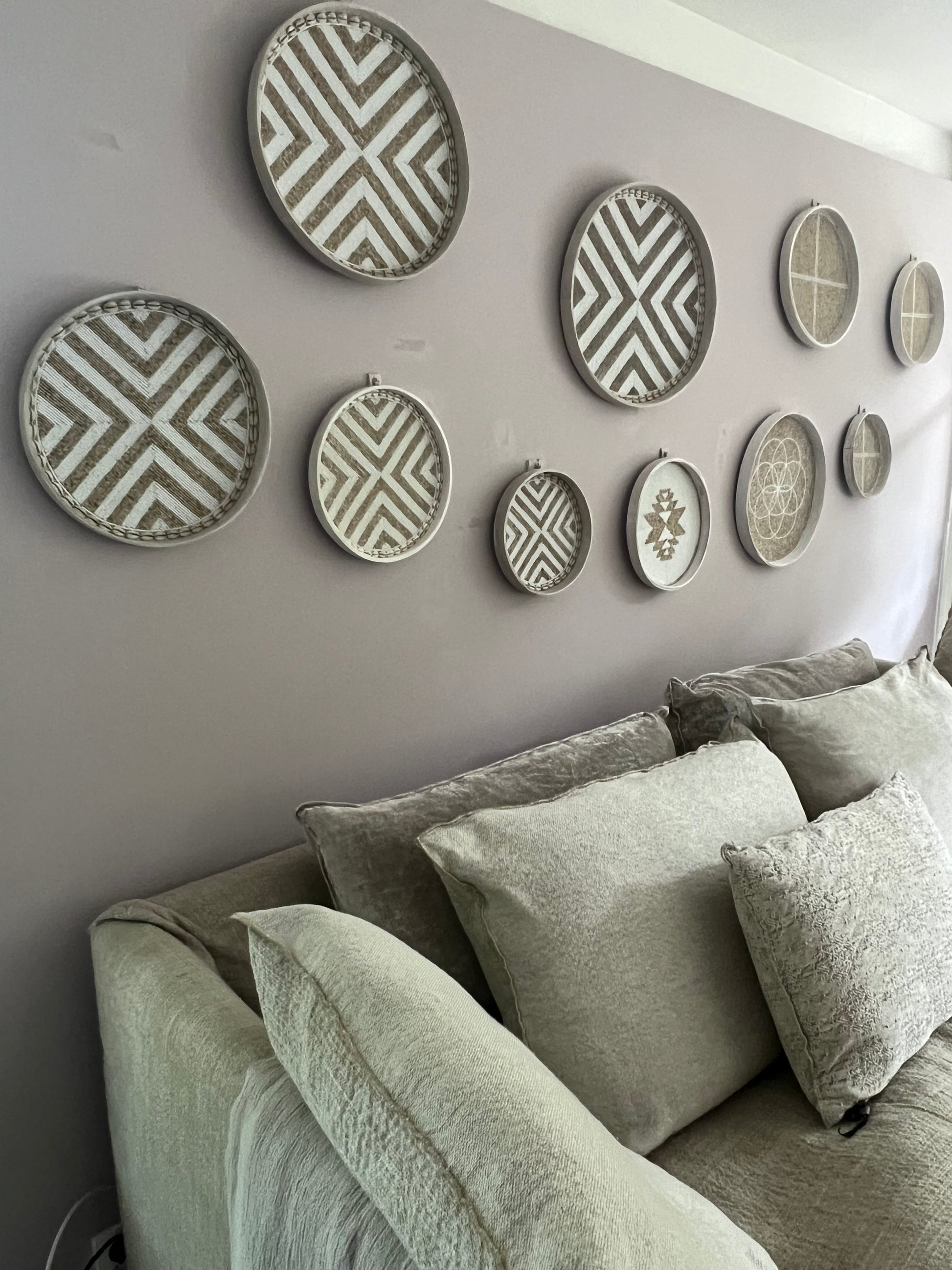 Fully Beaded Wall Basket (30 cm) - Elegant Artisan Decor | Mandala Stencils