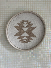 Fully Beaded Fairtrade Wall Basket (40 cm) - Unique Artisan Decor | Mandala Stencils