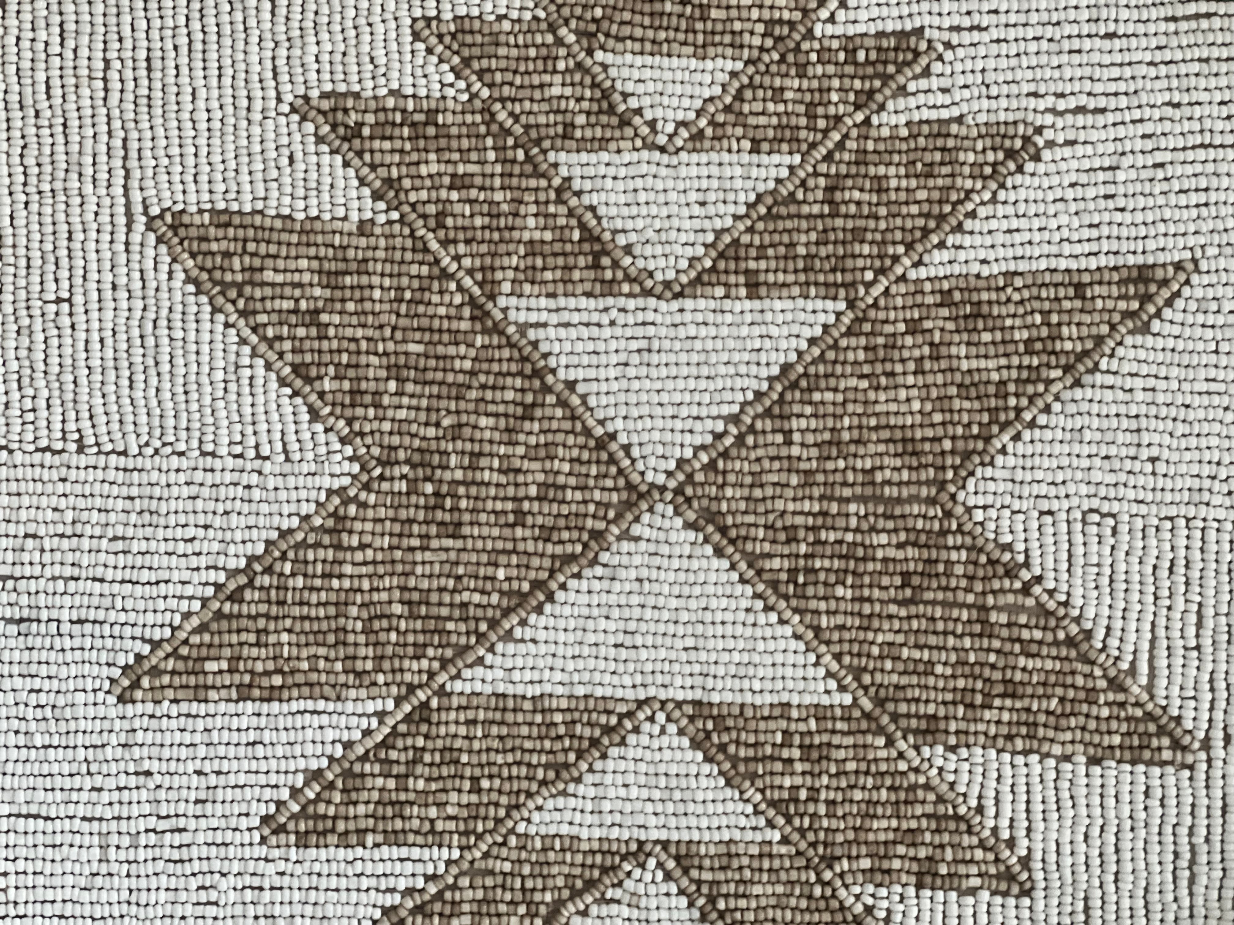 Fully Beaded Fairtrade Wall Basket (40 cm) - Unique Artisan Decor | Mandala Stencils