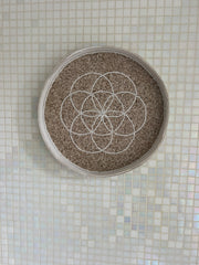Fully Beaded Wall Basket (25 cm) - Handcrafted Boho Decor | Mandala Stencils