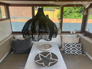 Flower Rattan Hanging Lamp (80 cm) - Natural Boho Lighting | Mandala Stencil