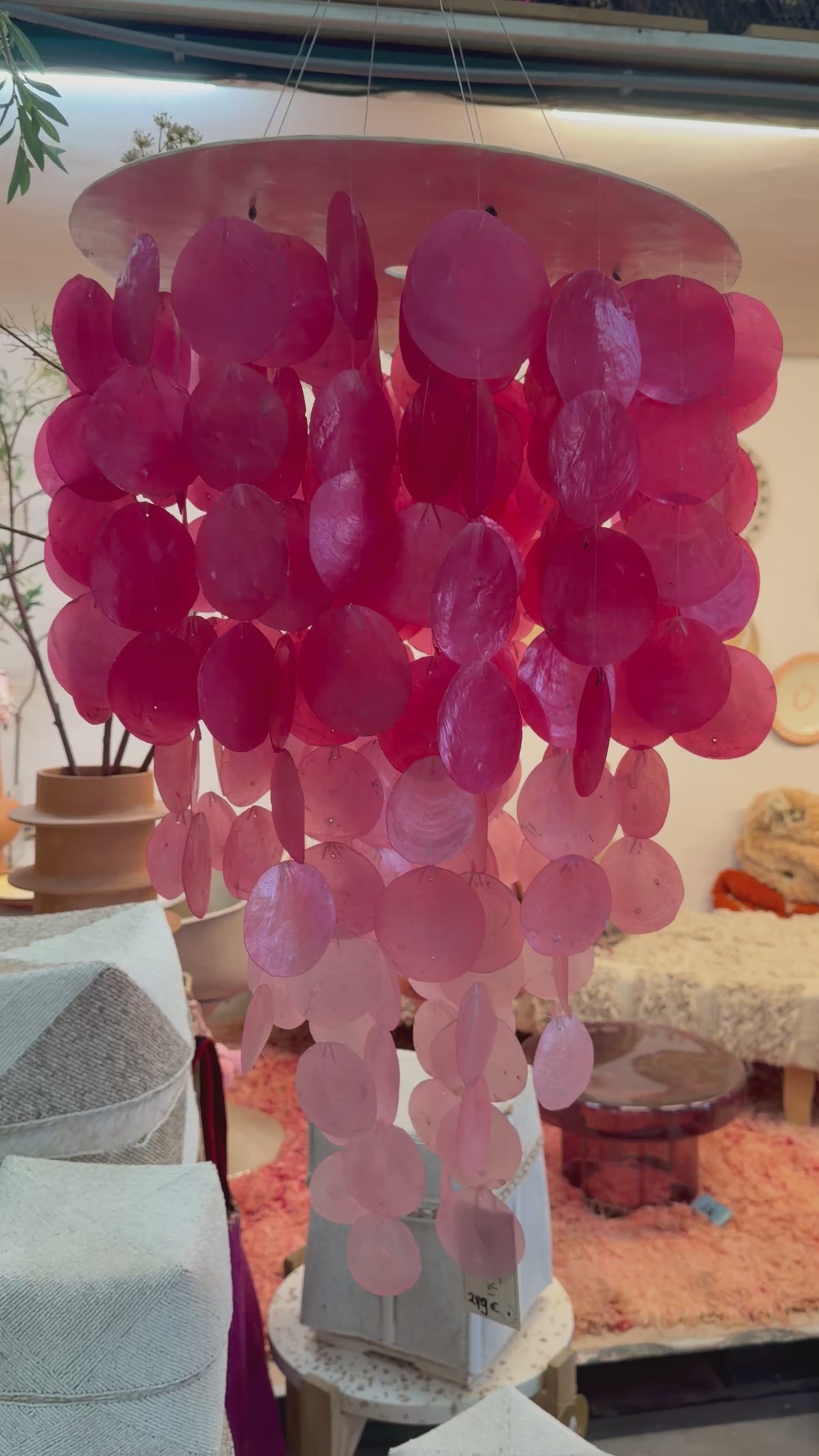 Video laden: Schelpen lamp Pinky vibes - 50 x 80 cm
