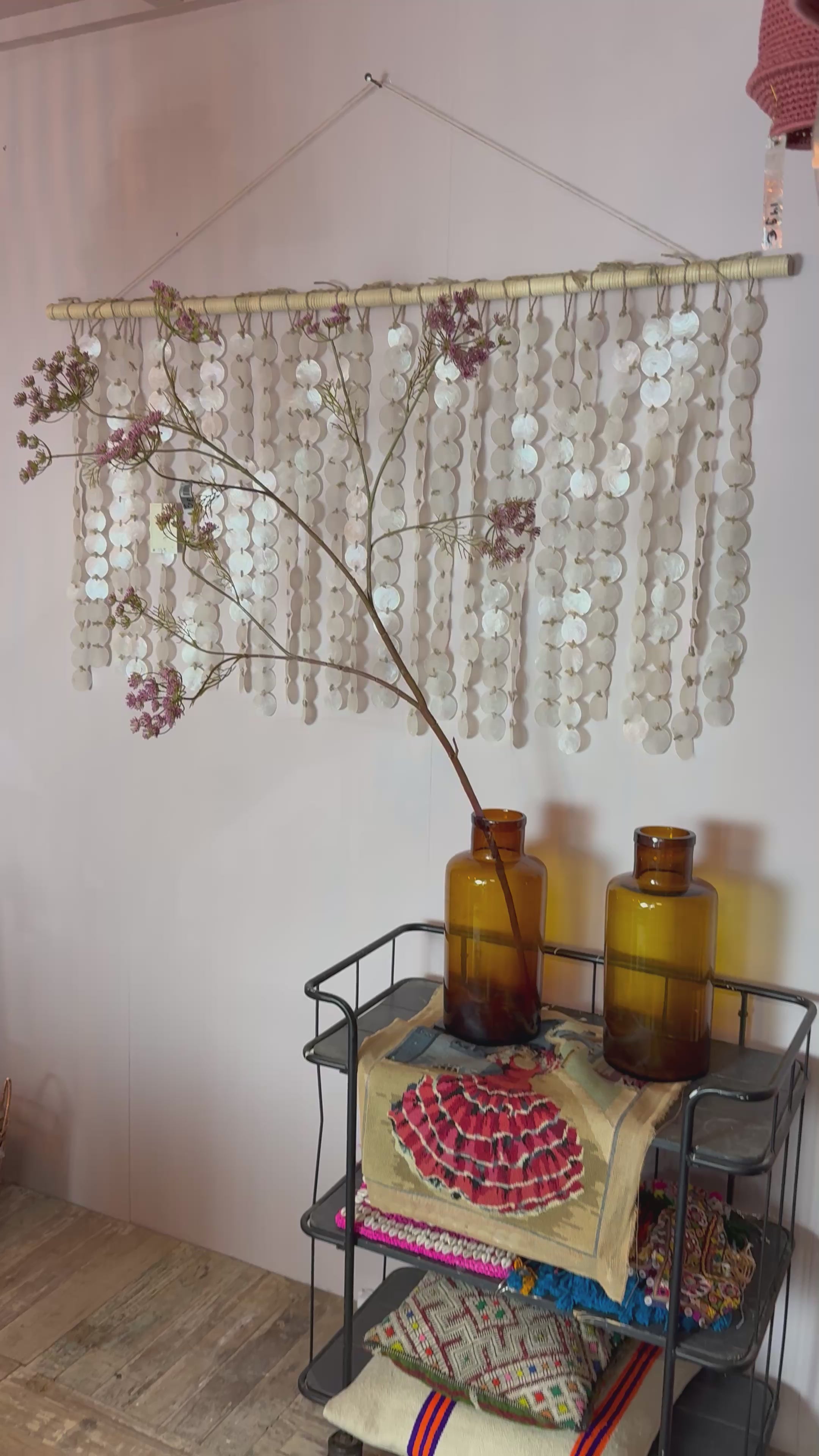 Load video: Schelpen muur decoratie; 150 cm bij 100 cm