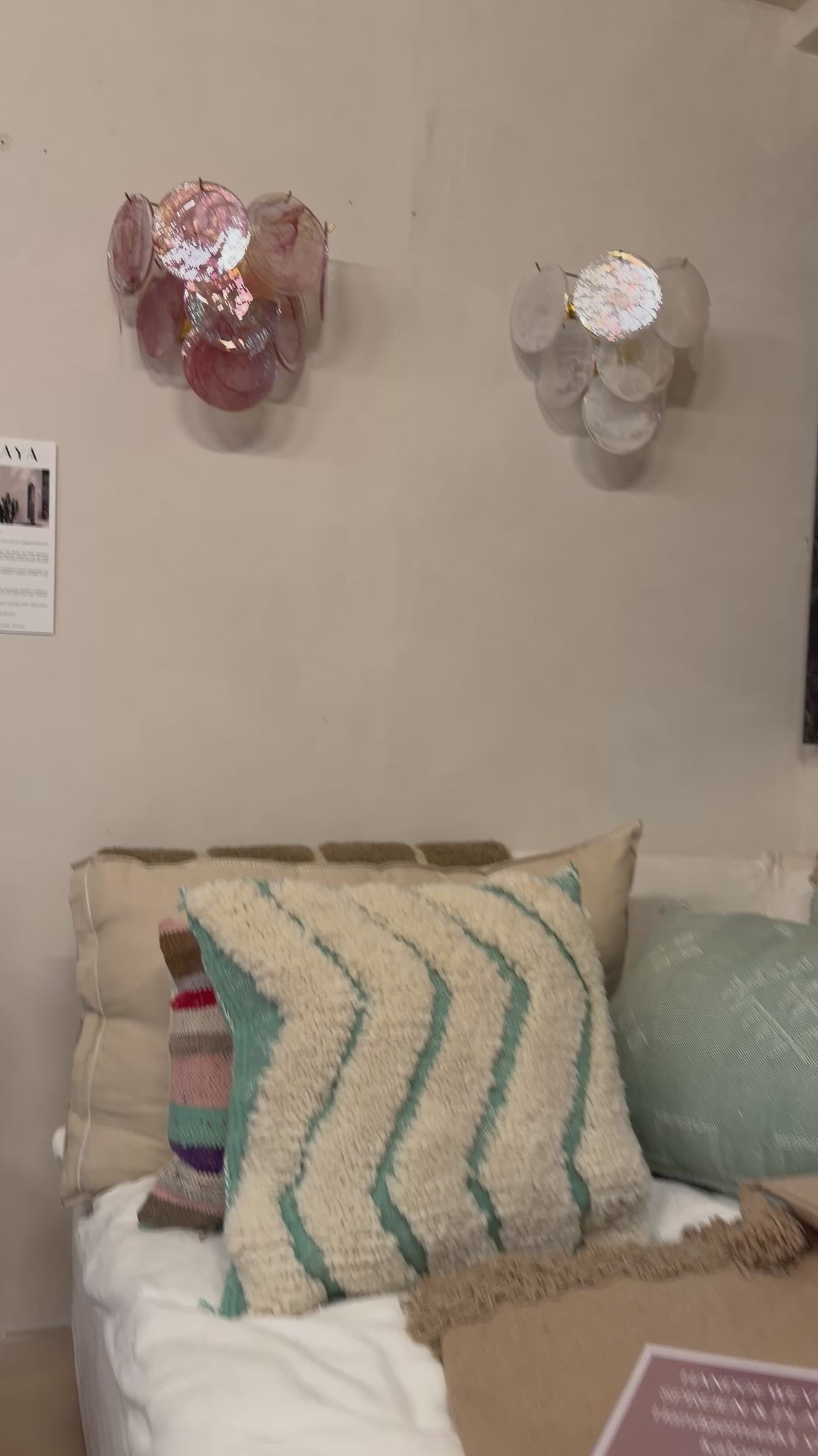 Video laden: Murano glas wandlampjes wit