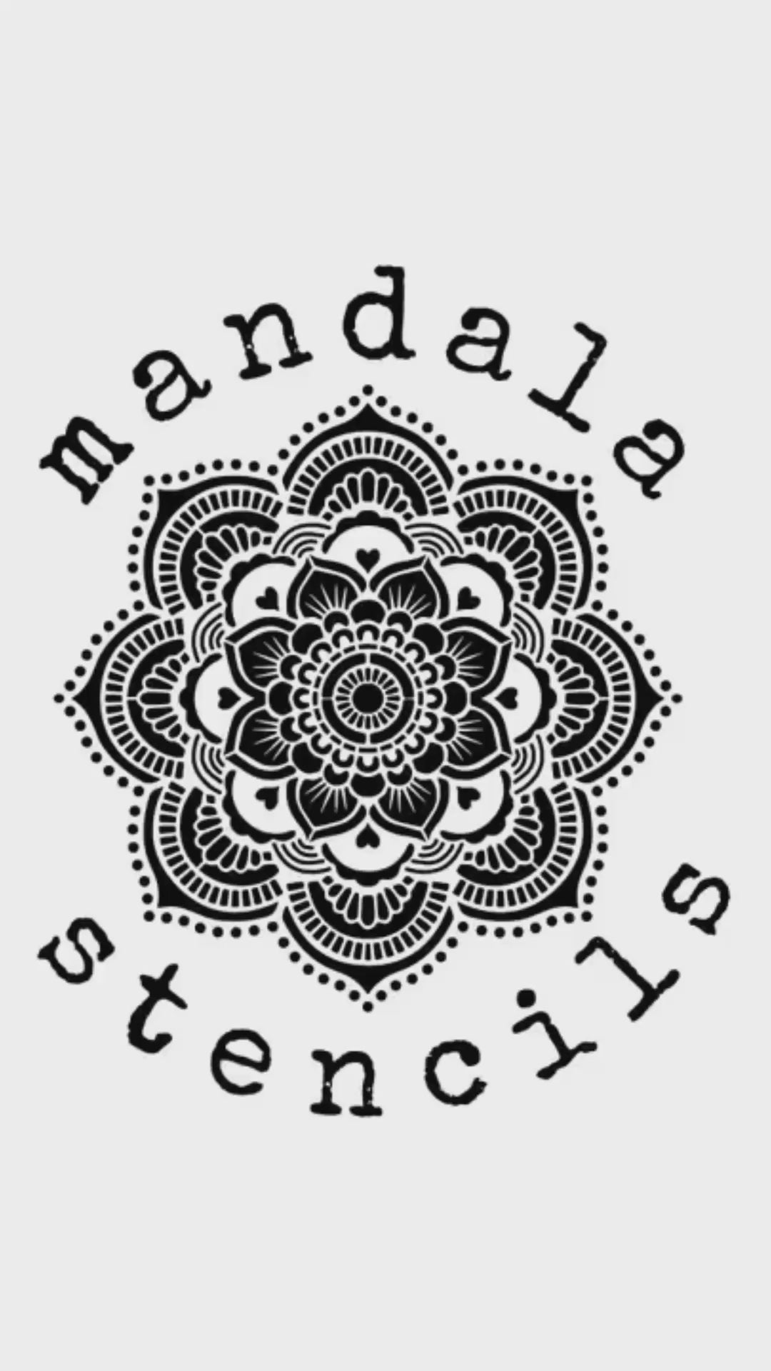 Load video: Yoga Mandala - XL Mandala Stencil - 116 cm