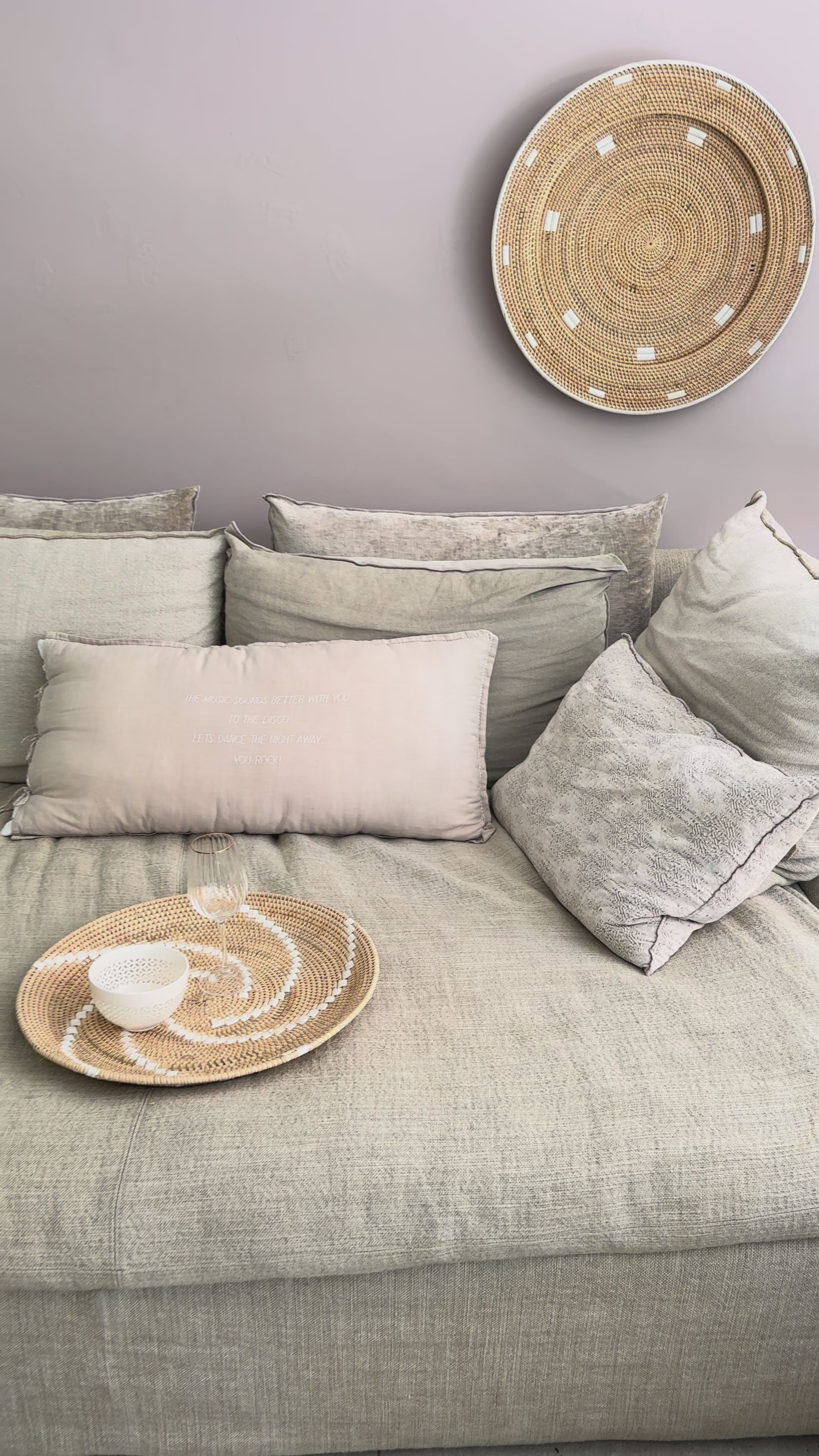 Speel de video af Wandmand Ø 50 cm | Boho Muurdecoratie voor Boutique Hotels &amp; Woningen