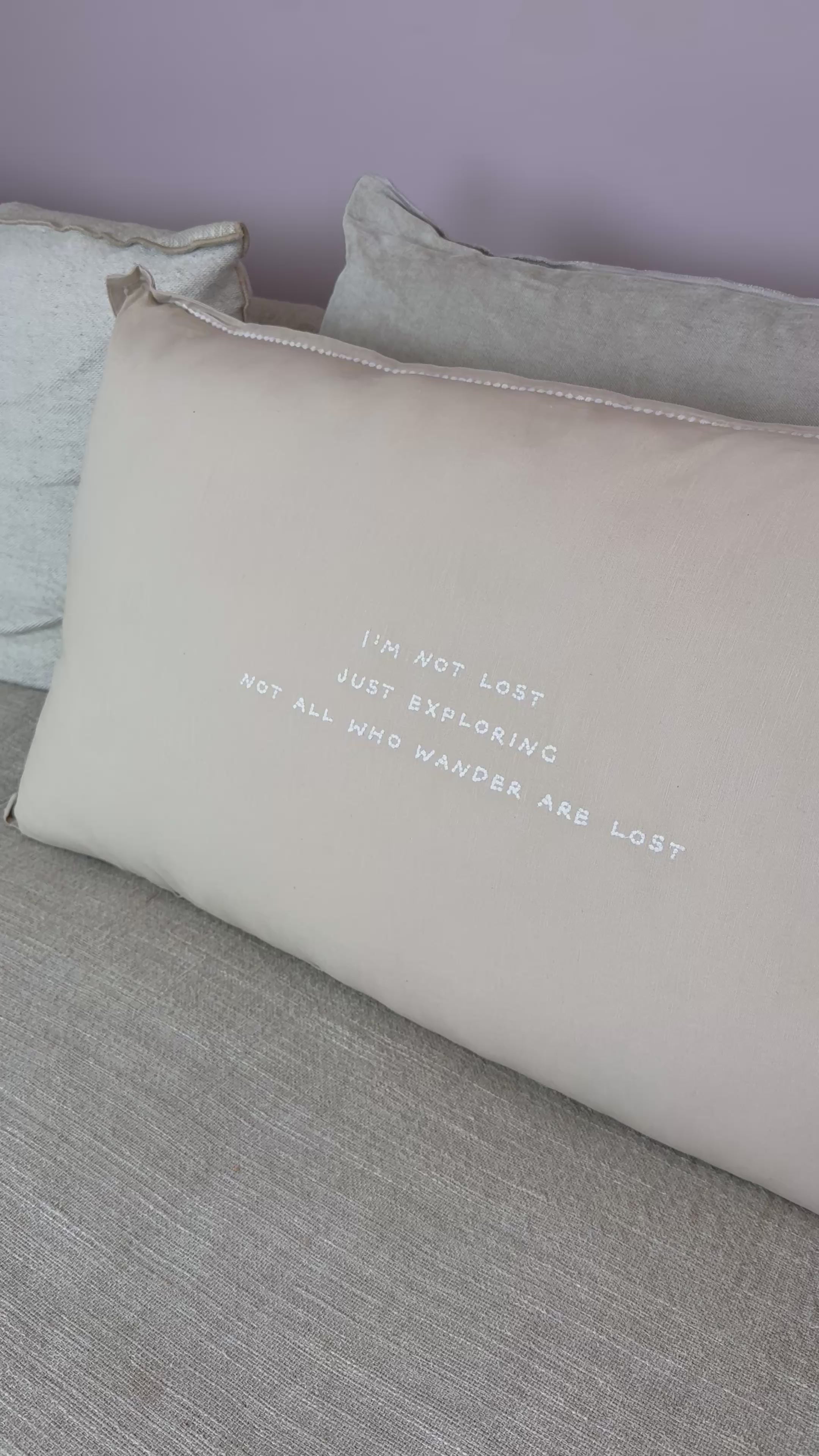 Speel de video af Linnen kussen + binnenkussen | I'm Not Lost | Naturel