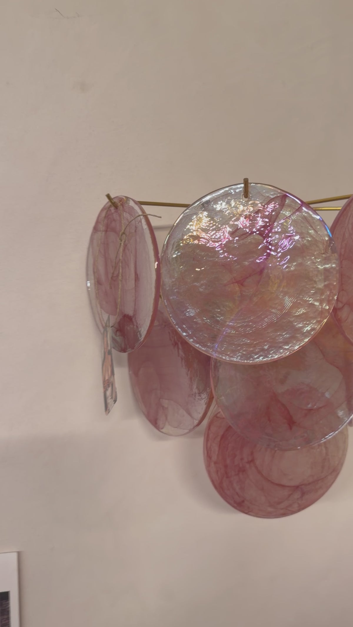 Video laden: Murano glas wandlampjes roze